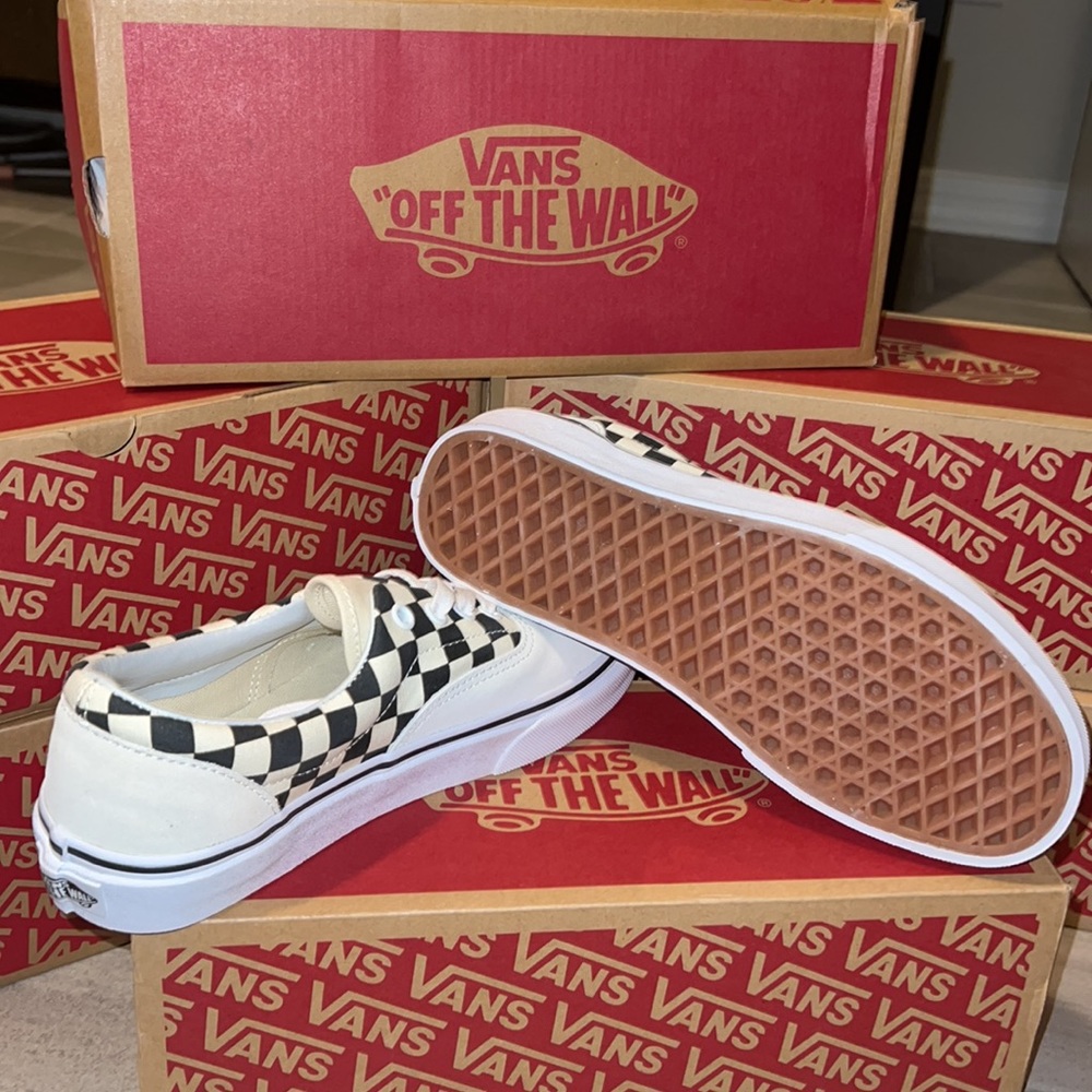 COPY - 🔥 VANS PRIMARY CHECK ERA MARSHMALLOW BLACK SHOES NWT 🔥 - Picture 6 of 8